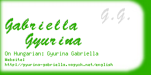 gabriella gyurina business card